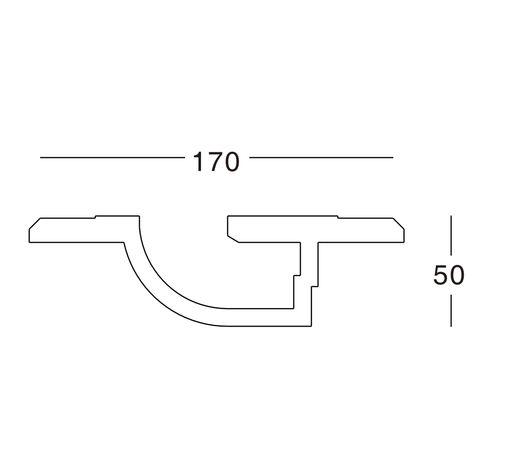 MC-9703 Gypsum Soft Profile Light Ceiling Design