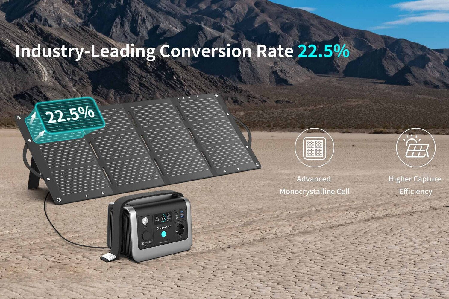 Pegiant MItos Y700 solar generator works as a solar powered off grid system