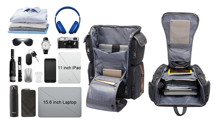 Large capacity and organized storage of WITZMAN 6661 travel backpack