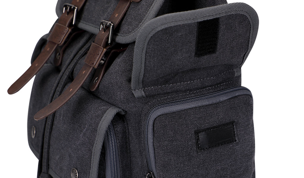 Canvas-Rucksack für Männer, Rucksack mit Kordelzug, Reiserucksack aus Leder, Reisetasche aus Canvas, Canvas-Rucksack für Männer