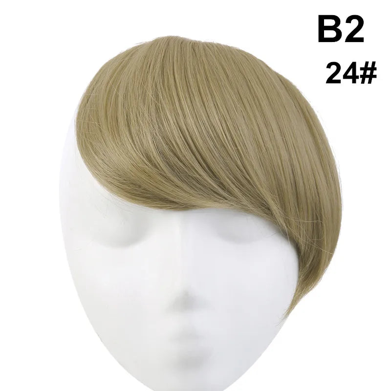 Synthetic Hair Bangs Clip in Fringe Fake False Frange Wig Extensions Natural Hairpiece Hair Piece Instant Black Brown B2