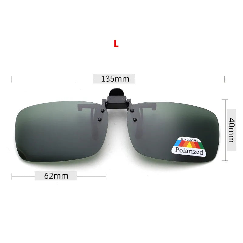 Polarized Sunglasses Clips Glasses Clip Driving Night Vision Eyeglasses UV400 Outdoor Shades High Definition Sun Glasses