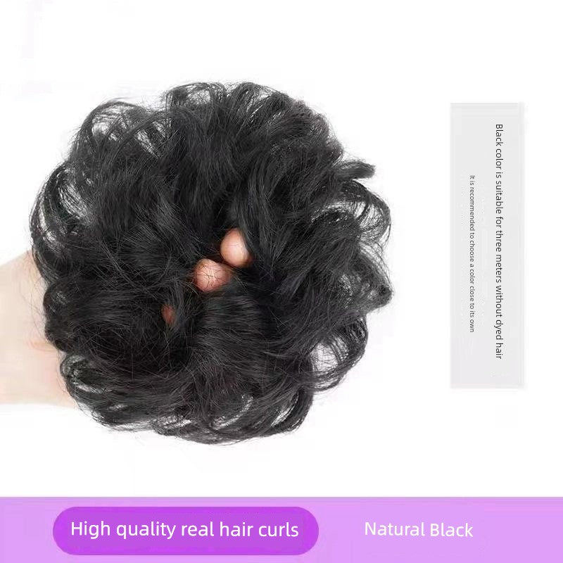 Wig Grip Hair Ring Bun Curly Hair Hair Bag Bud-like Hair Style Updo Hair Accessories Natural Realistic Fake Balls Hair Band