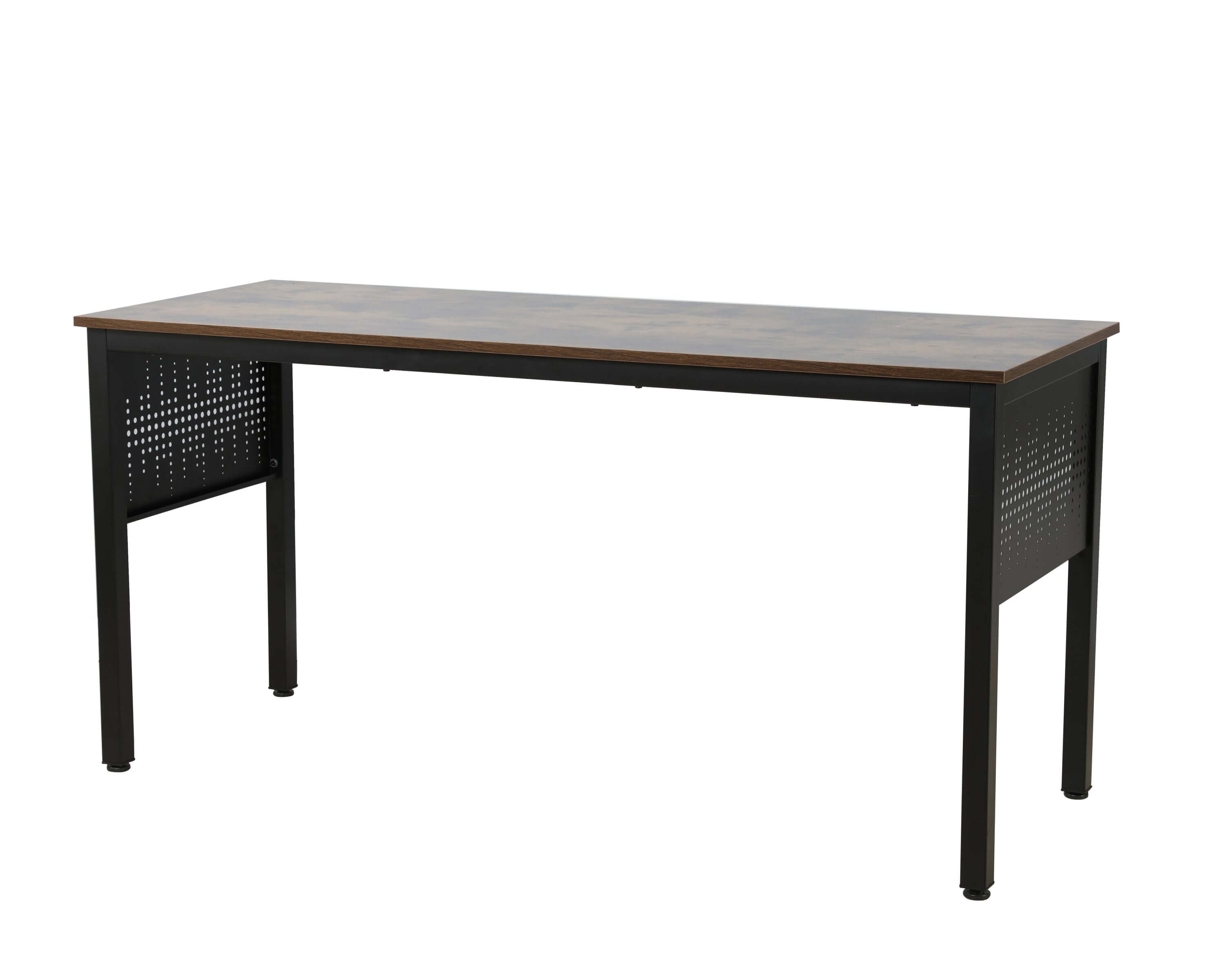 Spacious 63in Black Home Office Desk with Sturdy Metal Panel