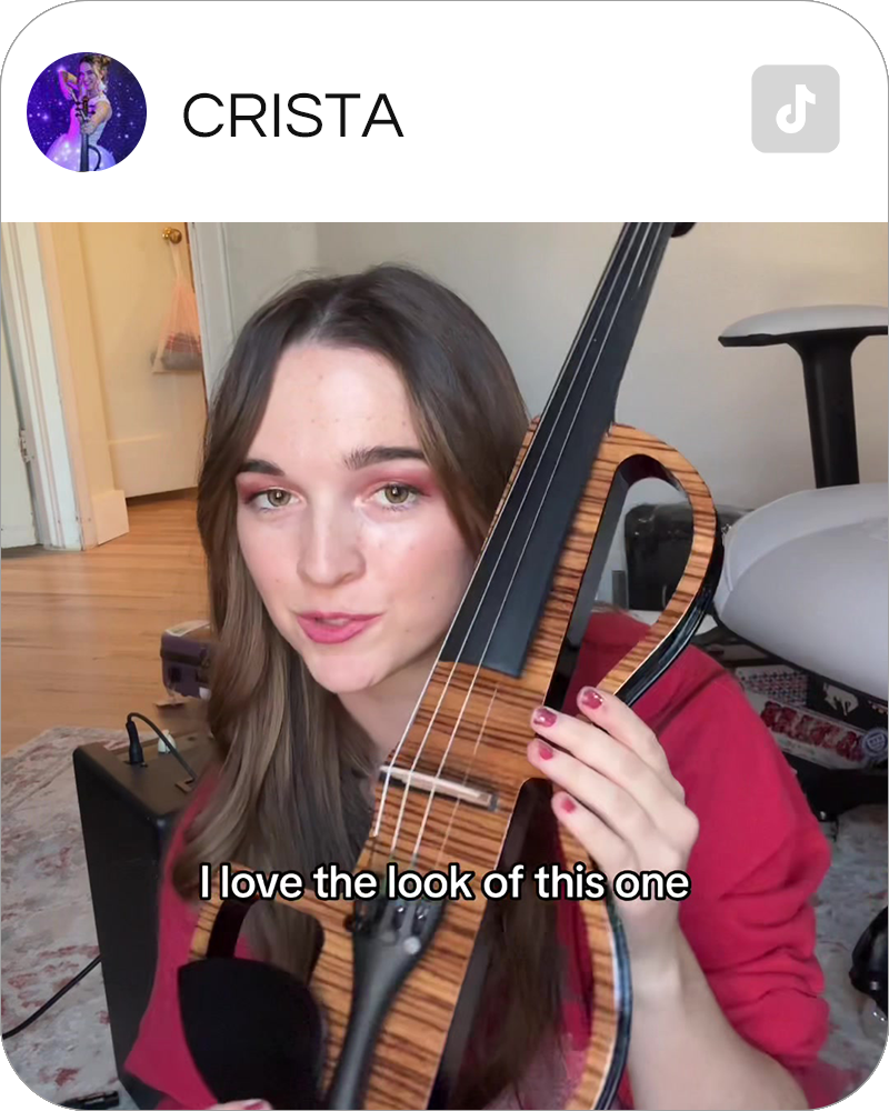 Crista Unboxes Dove Electric Violin