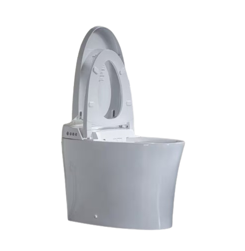 Victoria Intelligent Chair Height 1.0 GPF /1.6 GPF Elongated Toilet in White with Auto Flush and Foot Sensor Operation