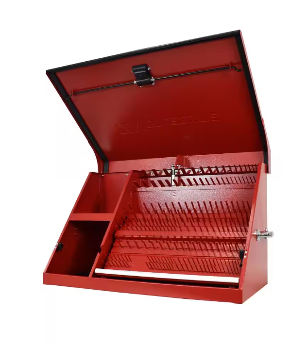 37 in. W x 18 in. D Portable Red Triangle Top Tool Chest for Sockets, Wrenches and Screwdrivers