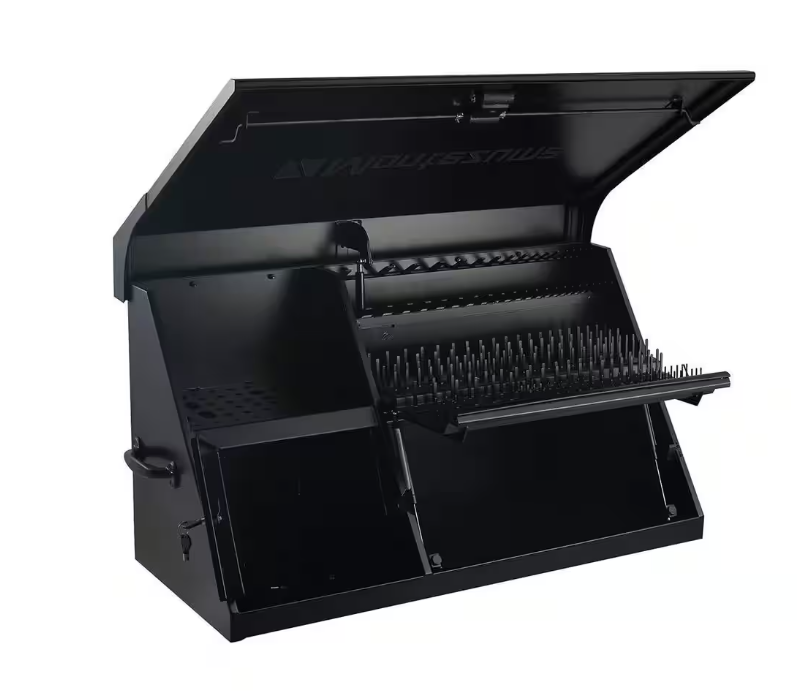 42 in. W x 18 in. D Portable Triangle Top Tool Chest for Sockets, Wrenches and Screwdrivers in Flat Black