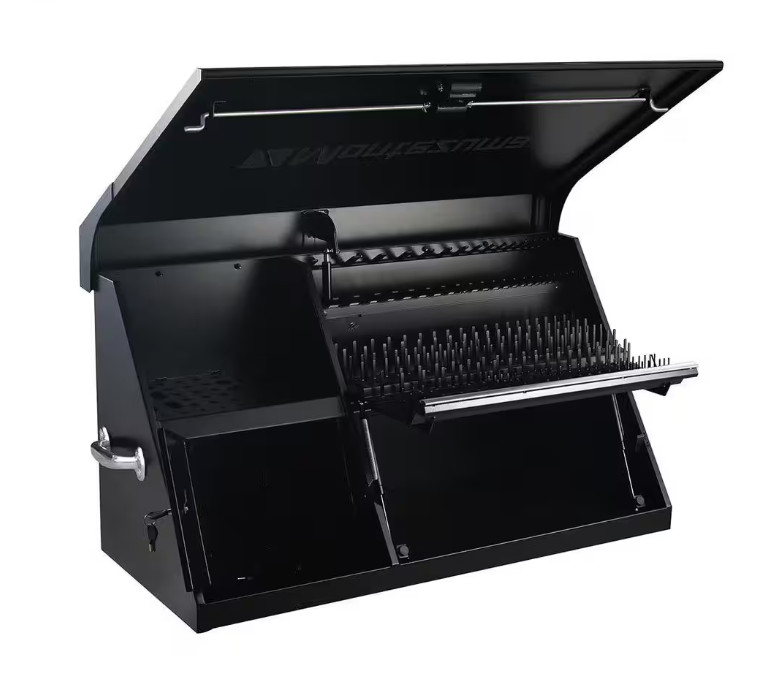 41 in. W x 18 in. D Portable Triangle Top Tool Chest for Sockets, Wrenches and Screwdrivers in Black Powder Coat