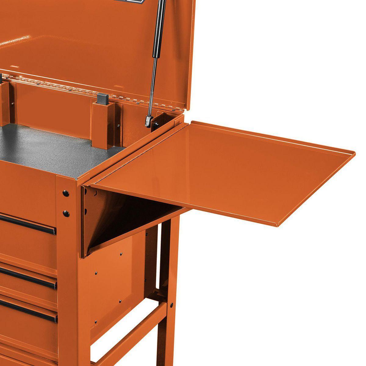 U.S. GENERAL Side Tray for 5-Drawer Mechanics Cart and 6-Drawer Full-Bank Cart, Orange