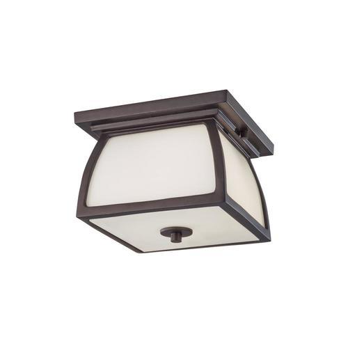 Sea Gull Lighting Wright House 9-in W Oil Rubbed Bronze Outdoor Flush Mount Light