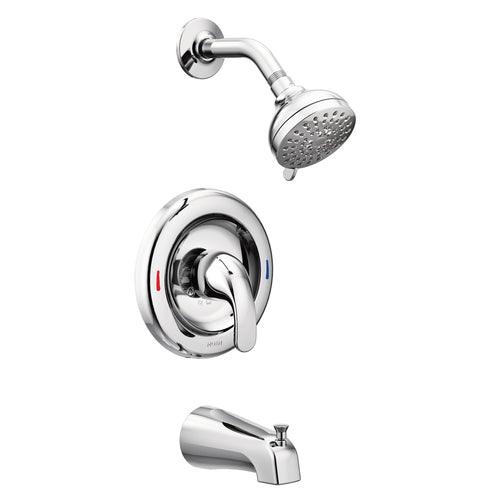Moen Adler Chrome 1-Handle Bathtub and Shower Faucet with Valve