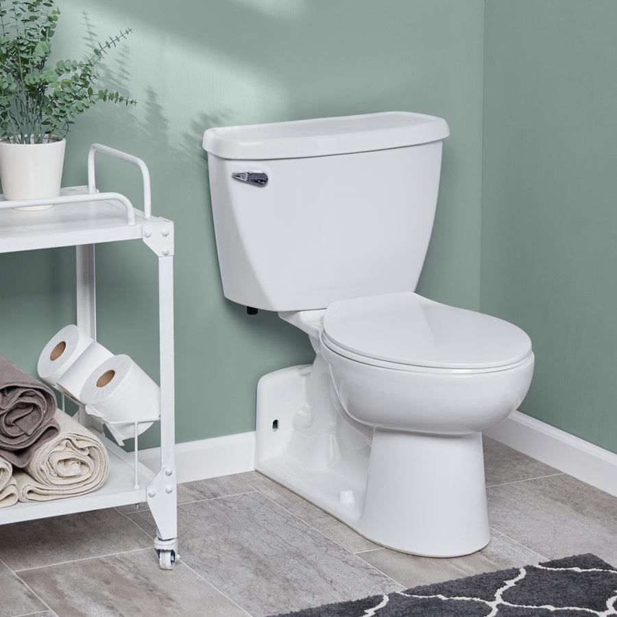 American Standard Yorkville White WaterSense Elongated Standard Height 2-Piece Toilet 4-in Rough-In Size