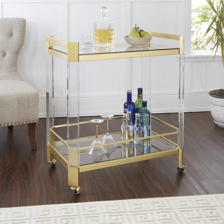 Cheyenne Products Huxley 28-in x 30-in Gold Rectangle Cart Bar