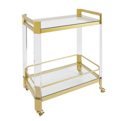 Cheyenne Products Huxley 28-in x 30-in Gold Rectangle Cart Bar