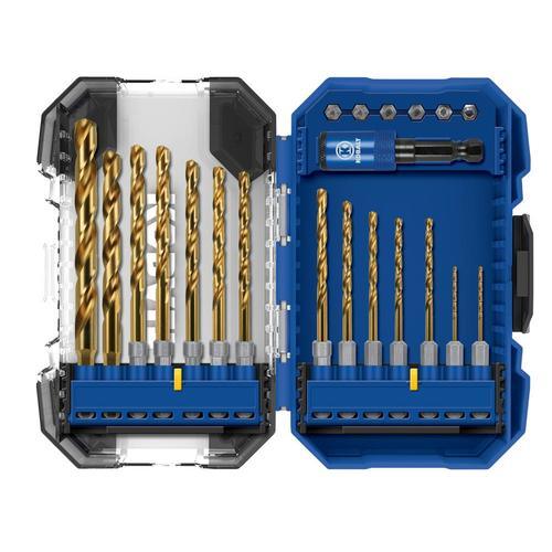 Kobalt 21-Piece Assorted Titanium Twist Drill Bit Set