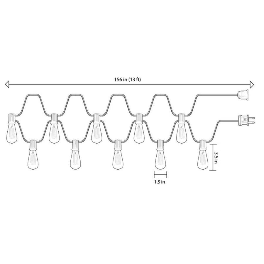 allen + roth 13-ft 10-Light Shade Plug-in Bulbs Incandescent String Lights