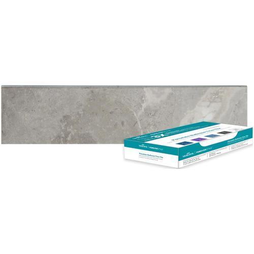 Mohawk ForeverStyle 22-Pack Gray Marble Porcelain Bullnose Trim Tile (3-in x 12-in)