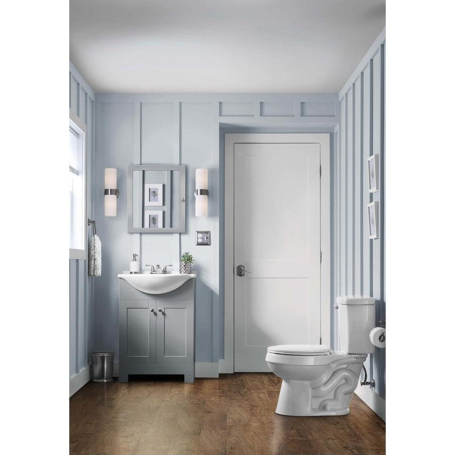 Style Selections Euro 24-in Gray Single Sink Bathroom Vanity with White Cultured Marble Top