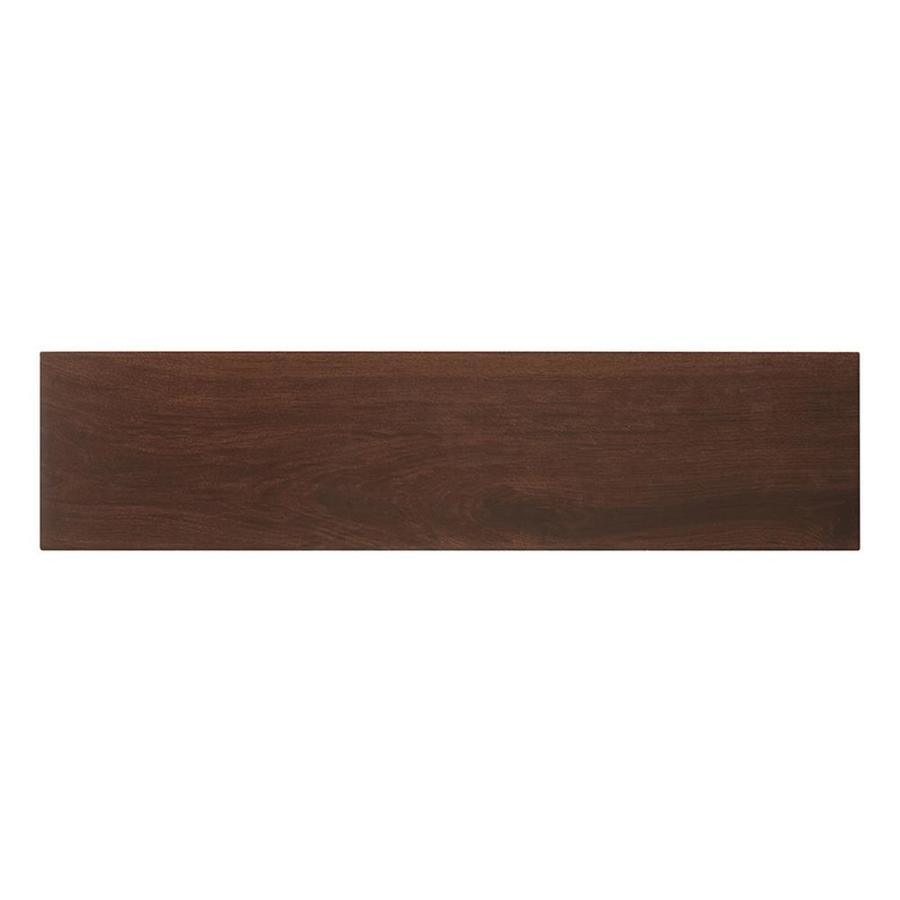 Style Selections Serso Black Walnut 6-in x 24-in Glazed Porcelain Wood Look Tile