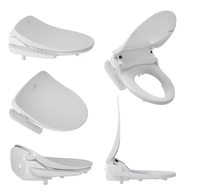 HD-7000 Electric Bidet Seat for Round Toilets in White with Fusion Heating Technology