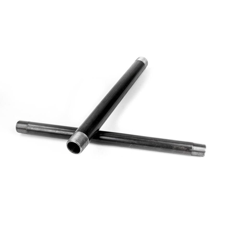 3/4 in. x 24 in. Black Steel Pipe (10-Pack)