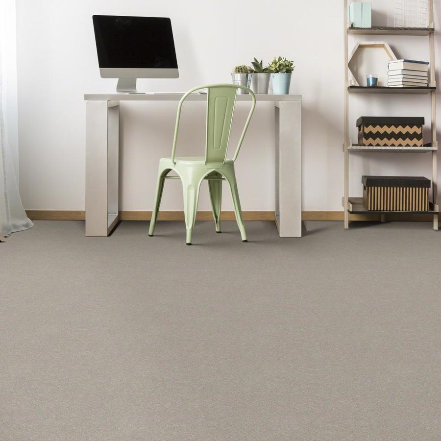 STAINMASTER Essentials Blue Diamonds I 15-ft Greige Textured Carpet (Indoor)