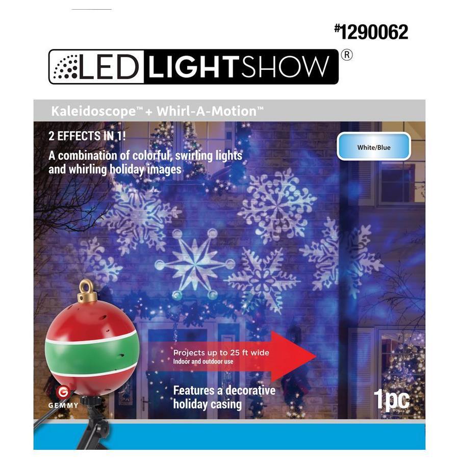 Gemmy Lightshow Swirling White/Blue LED Kaleidoscope Christmas Indoor/Outdoor Light Show Projector