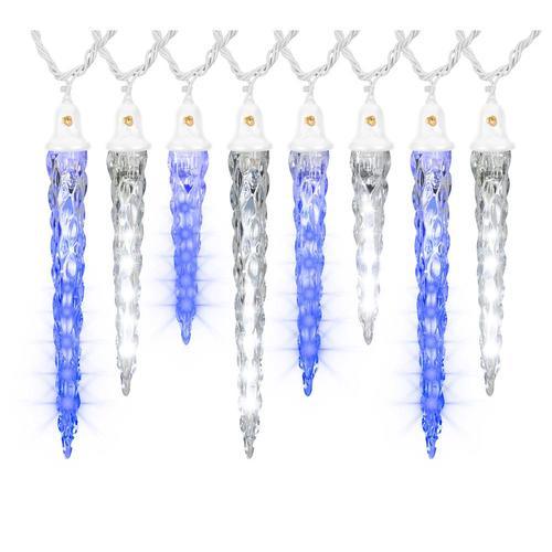 LightShow 61-Count Shooting Star Multicolor Icicle LED Plug-In Christmas Icicle Lights