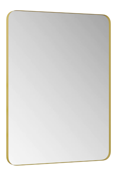 30 in. W x 40 in. H Rectangular Metal Framed Wall Bathroom Vanity Mirror in Gold