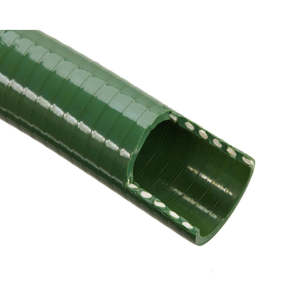 1 1/2 in. Dia x 25 ft. Green Heavy-Duty Flexible PVC Suction and Discharge Hose