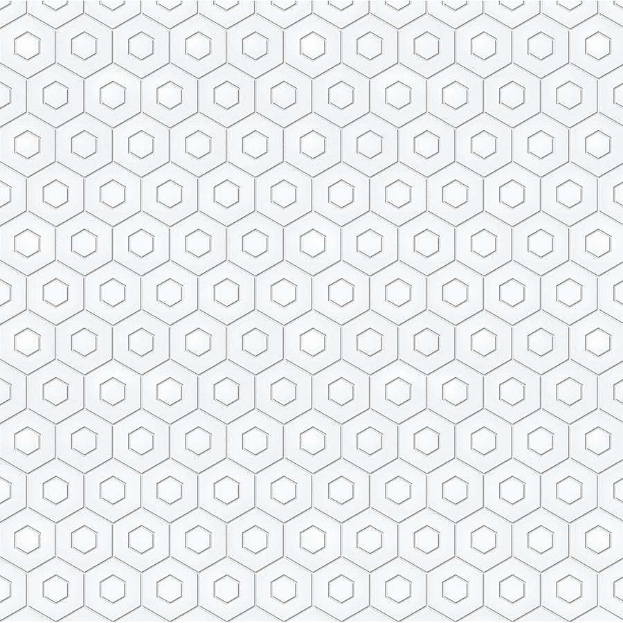 Satori Hudson Brilliant White 12-in x 12-in Matte Porcelain Honeycomb Wall Tile (0.94-sq. ft/ Piece)