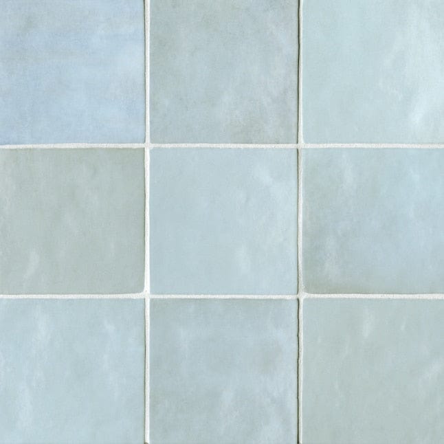 Bedrosians Cloe Baby Blue 5-in x 5-in Glossy Ceramic Wall Tile (10.83-sq. ft/ Carton)