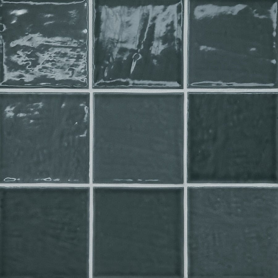 Bedrosians Marin Midnight Tide (Navy Blue) 4-in x 4-in Glossy Ceramic Subway Wall Tile (5.49-sq. ft/ Carton)