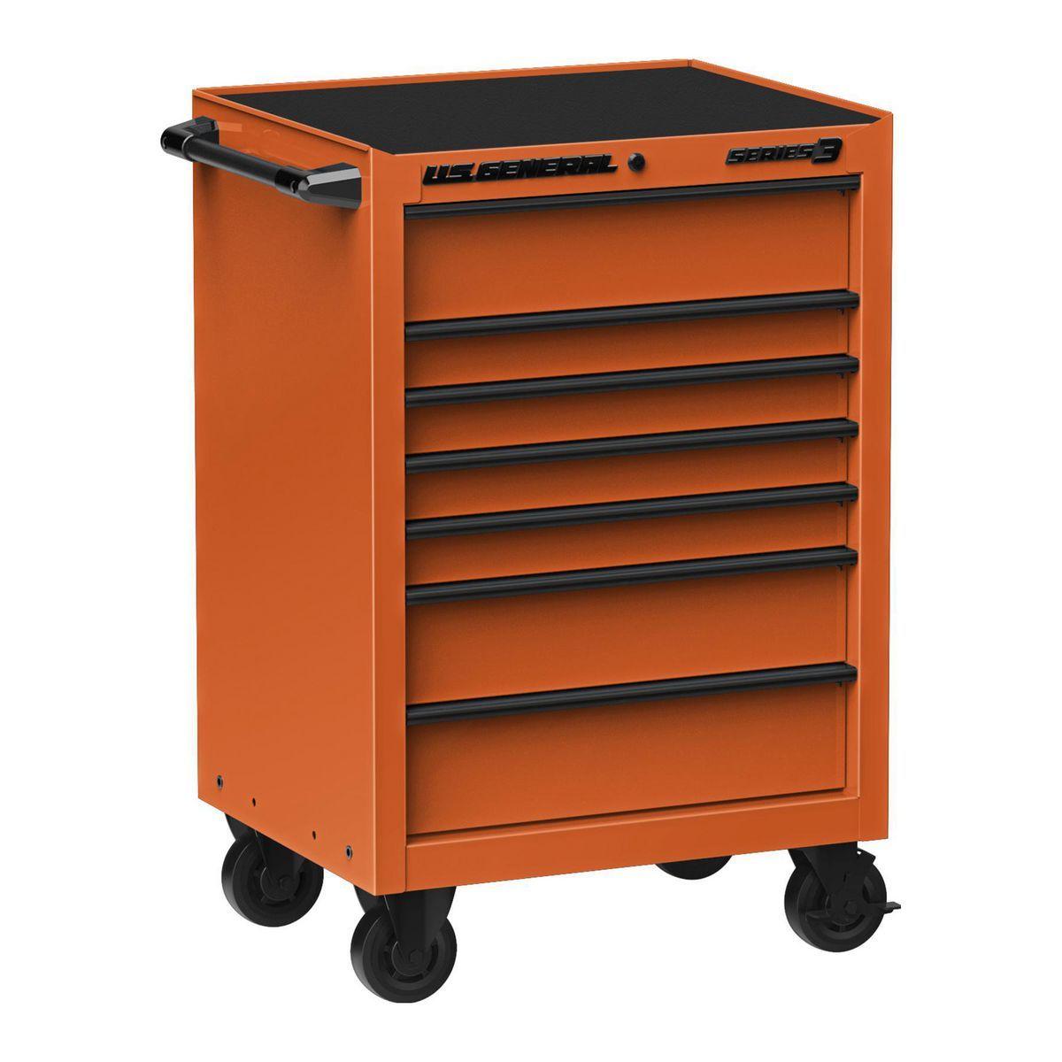 U.S. GENERAL 27 in. x 22 in. Roll Cab, Series 3, Orange