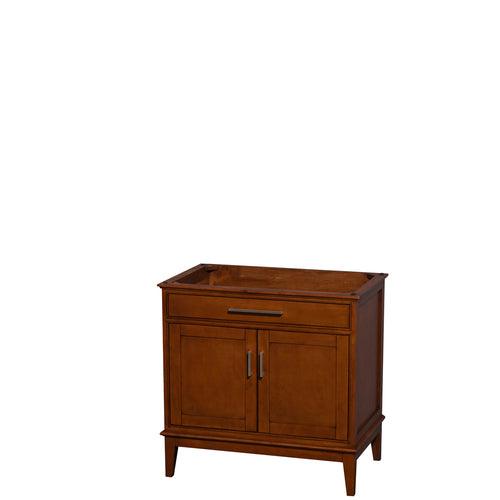 Wyndham Collection Hatton 36-in Light Chestnut Bathroom Vanity Cabinet