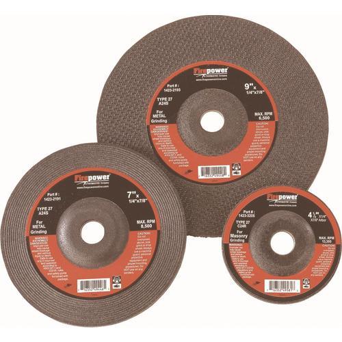 Firepower Aluminum Oxide 4.5-in 36-Grit Grinding Wheel