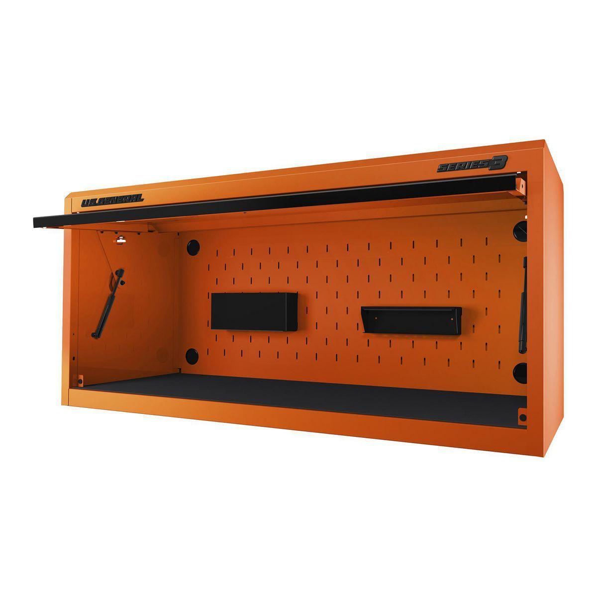 U.S. GENERAL 56 in. x 22 in. Work Center Hutch, Series 3, Orange