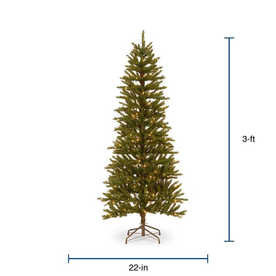 National Tree Company 6.5-ft Pre-Lit Traditional Artificial Christmas Tree with 250 Constant White Clear Incandescent Lights