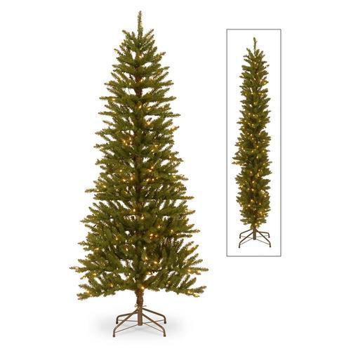 National Tree Company 6.5-ft Pre-Lit Traditional Artificial Christmas Tree with 250 Constant White Clear Incandescent Lights