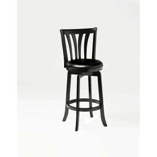 Hillsdale Furniture Savana Black Upholstered Swivel Bar Stool