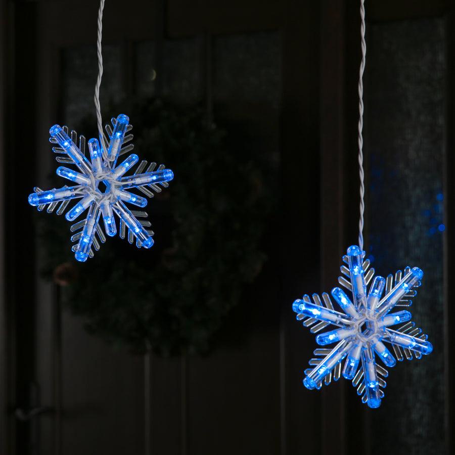 GE Color Choice 96-Count Multi-function Color Changing Snowflake LED Plug-In Christmas Icicle Lights