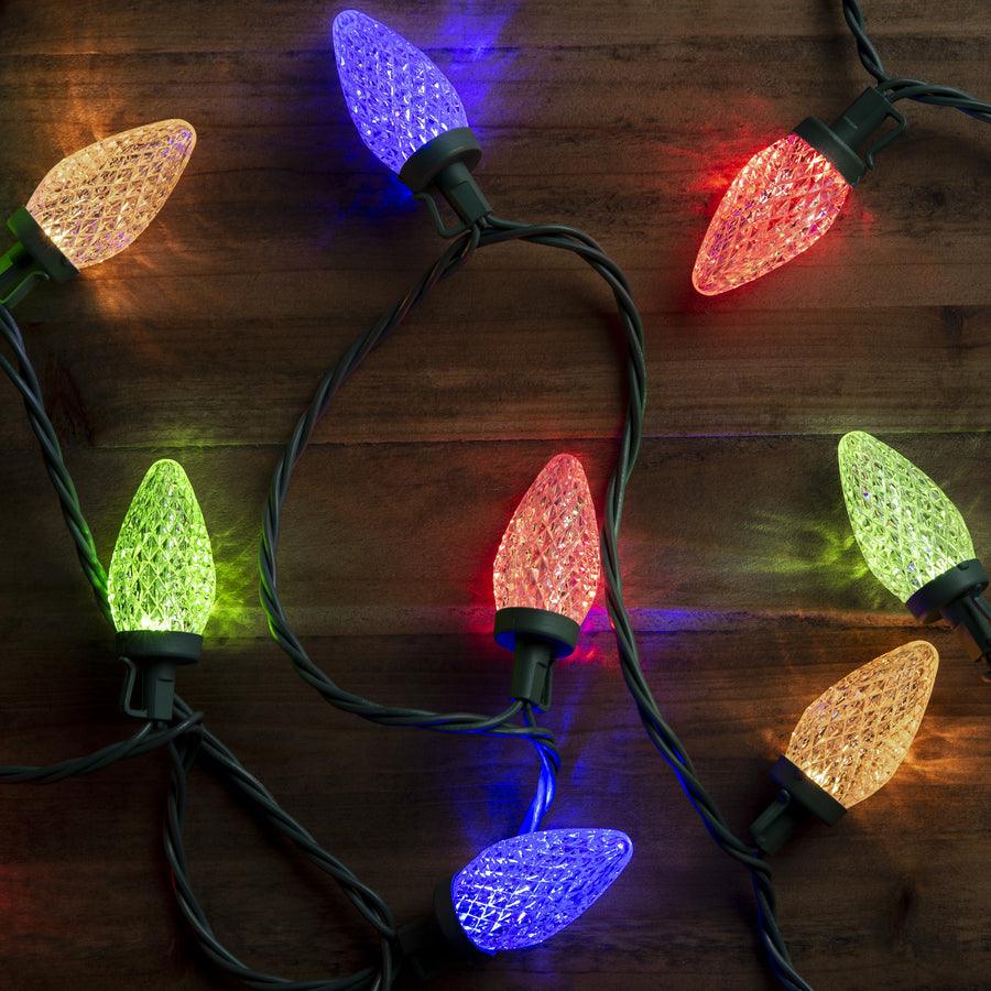 GE Color Choice 50-Count 32.6-ft Multi-function Multicolor LED Plug-In Christmas String Lights