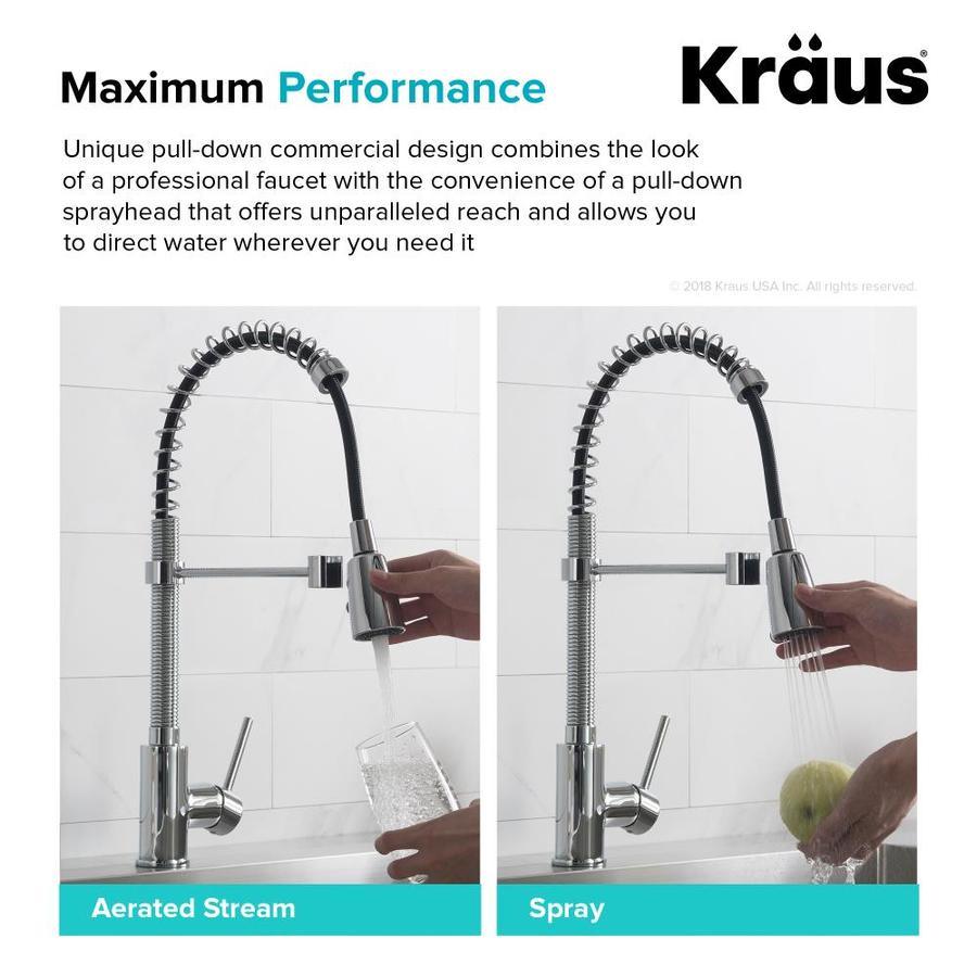 Kraus Premier Kitchen Faucet Chrome 1-Handle Deck-Mount Pre-rinse Handle Kitchen Faucet