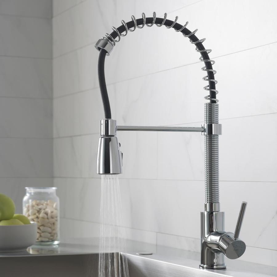 Kraus Premier Kitchen Faucet Chrome 1-Handle Deck-Mount Pre-rinse Handle Kitchen Faucet
