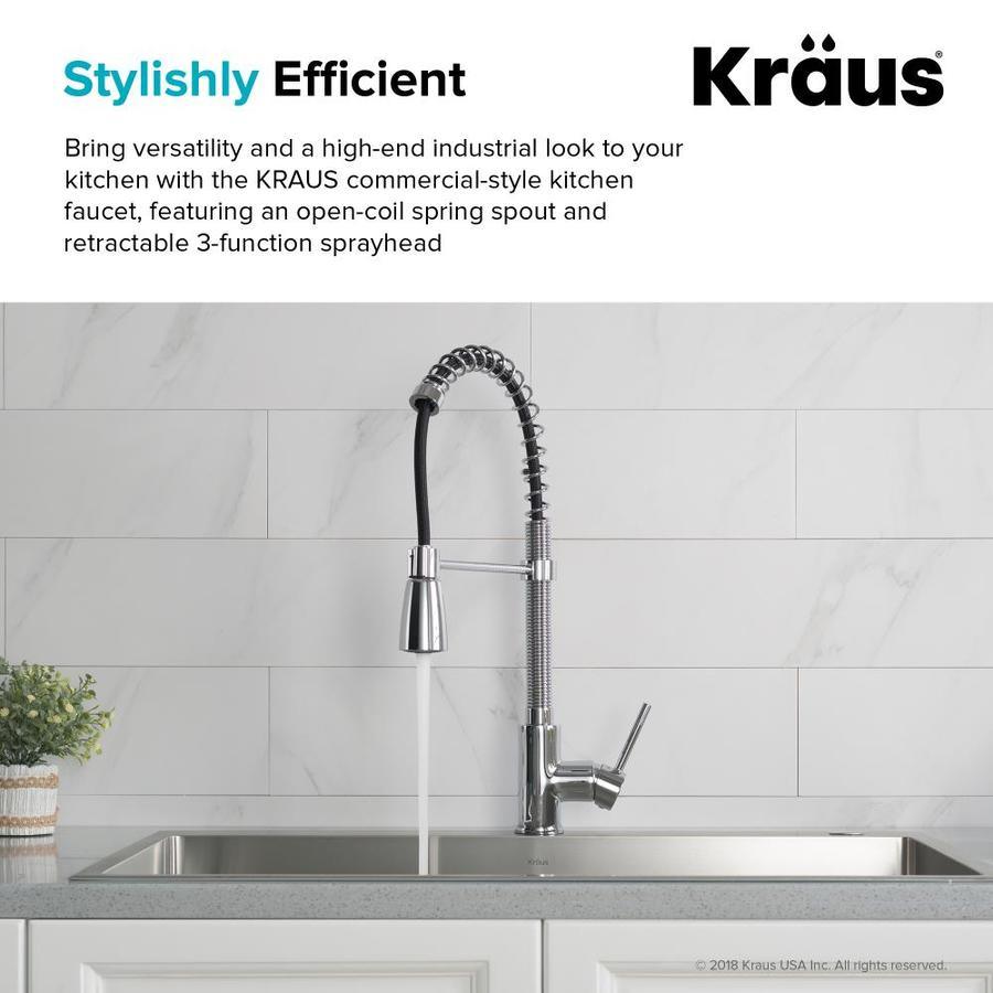 Kraus Premier Kitchen Faucet Chrome 1-Handle Deck-Mount Pre-rinse Handle Kitchen Faucet