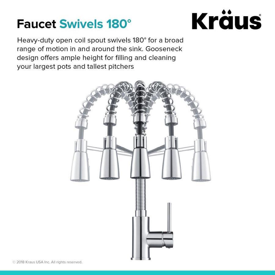 Kraus Premier Kitchen Faucet Chrome 1-Handle Deck-Mount Pre-rinse Handle Kitchen Faucet