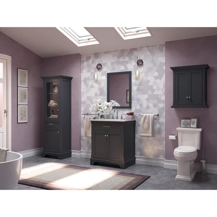 allen + roth Roveland 30-in Dark Gray Single Sink Bathroom Vanity with Terrazzo Engineered Stone Top