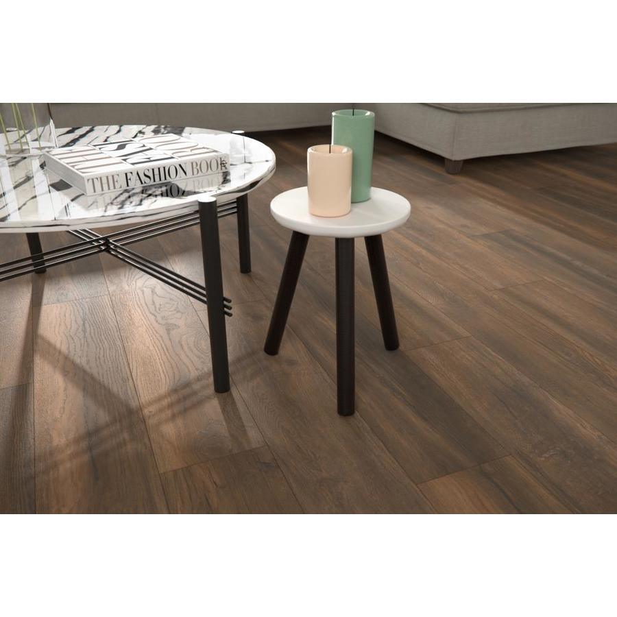 allen + roth Harbor Mill Oak 7.59-in W x 50.7-in L Embossed Wood Plank Laminate Flooring