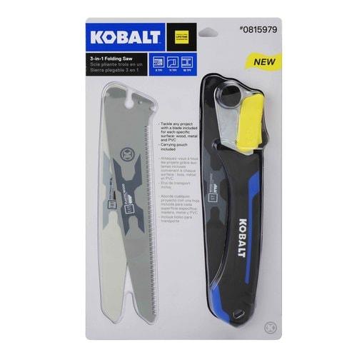 Kobalt 3-in-1 Folding Saw with Pouch 8-in Cross-Cutting Hand Saw